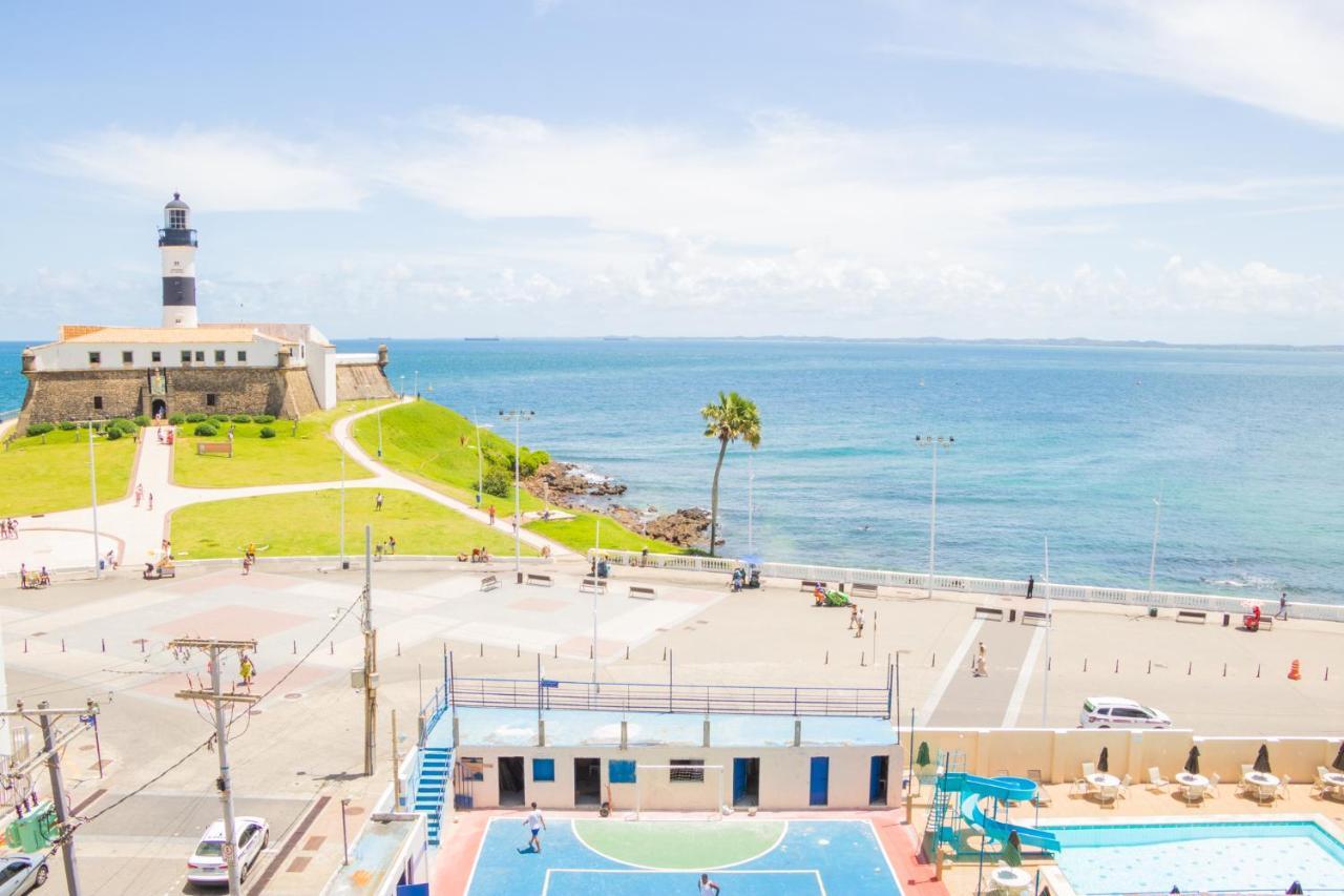 Apartamento No Farol Da Barra. Vista Deslumbrante Para O Mar! No Circuito Do Carnaval. Ao Lado Do Porto Da Barra ! Salvador Bagian luar foto